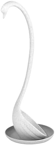 Swan Shaped Kitchen Soup Ladle, White PP Material, Long Handle with Tray, Large Capacity for Home Cooking