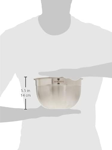 Tovolo Stainless Steel Mixing Bowls, 3.5 Qt - Metal Nesting Mixing Bowl with Rounded Lip for Easy Pour & Minimal Mess - Large & Small Dishwasher Safe Kitchen Supplies for Prep & Cooking
