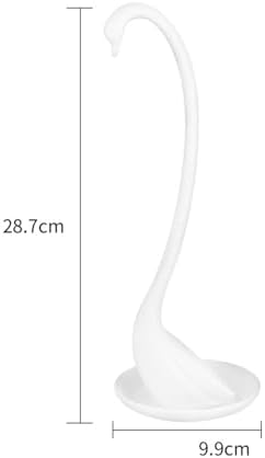 Swan Shaped Kitchen Soup Ladle, White PP Material, Long Handle with Tray, Large Capacity for Home Cooking