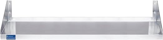 Premium Stainless Steel Wall Shelf with Side Guards – 48" x 12" | Commercial Metal Wall-Mounted Storage | NSF Certified Utility Shelf for Kitchen, Garage, or Laundry (48" Long x 12" Deep)