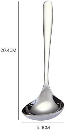 2-Pack Soup Ladle 304 Stainless Steel Spoon Kitchen Serving Sauce Server - Silver