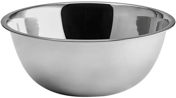 Stainless Steel 5 QT Mixing Bowl | Home & Commercial Quality | Flat Bottom | Cooking, Baking, Meal Prep [1PK]