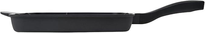 Master Pan Non-Stick Divided Grill/Fry/Oven Meal Skillet, 15", Black