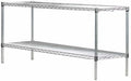 Omega Stainless Steel Shelves, 21" Deep x 24" Wide x 14" High 2 Tier Heavy Duty Wire Shelving Unit for Kitchen Garage Office Restaurant Warehouse 800-lb Per Shelf Weight Capacity