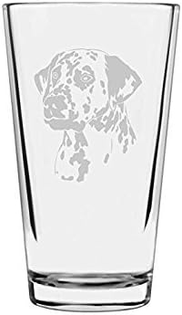 Dalmatian Custom Personalized Dog Themed Etched All Purpose 16oz Pint Glass