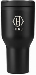 Insulated Travel Tumbler, Black, Stainless Steel with permanent Lid