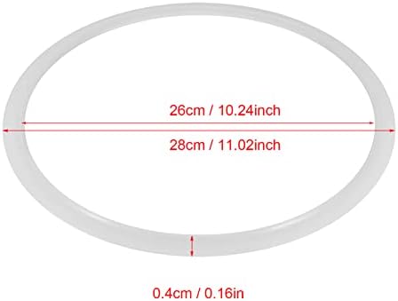 Pressure Cooker Sealing, 22/24/26/32cm Dia Clear Silicone Gasket Sealing Cookware Accessories Replacement High Temperature for Household Restaurant(Diameter 26CM)