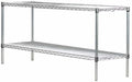 Omega Shelving Storage | 2 Tier Starter Shelving Unit 24" Deep x 42" Wide x 36" High - 800 lb Weight Capacity per Shelf, Adjustable Wire Shelving, Tool-Free Assembly |Chrome Shelving