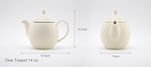 FORLIFE Dew Teapot with Basket Infuser, Lavender Mist, 14 oz/414ml