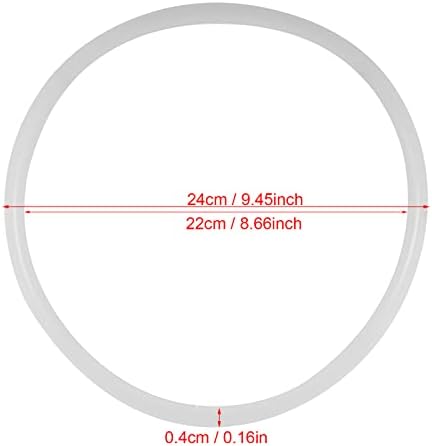 Pressure Cooker Sealing, 22/24/26/32cm Dia Clear Silicone Gasket Sealing Cookware Accessories Replacement High Temperature for Household Restaurant(Diameter 22CM)