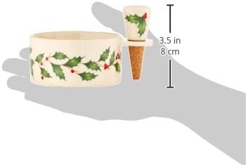 Lenox 870006 Hosting The Holidays Wine Coaster & Stopper Set, Christmas Theme
