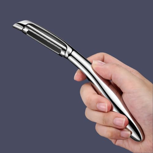 Vegetable Peeler, Stainless Steel Peeler for Kitchen, Apple Peeler Smooth Curved Handle, Double Blades, Ultra Sharp, Fruits & Veggie Peeler, Non Rustic and Non Toxic, I Shap Kitchen Aid Peeler