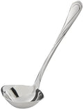 Swirl Stainless Steel Ladle, 0.55 oz, 18/8 Steel, 6.5 Inch, Mirror Finish, Round Bowl with Pour Spout, Silver