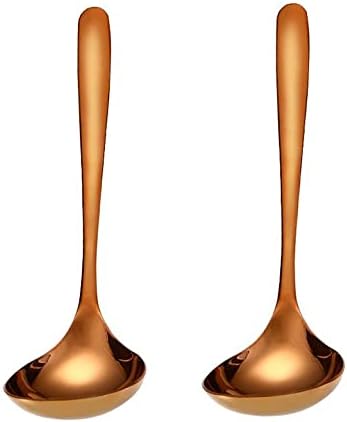 2-Pack Soup Ladle Rosegold 304 Stainless Steel Spoon Kitchen Serving Sauce Server