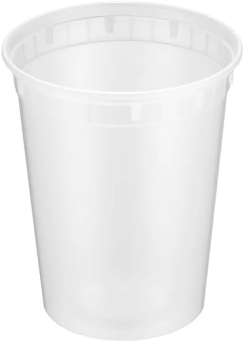 [32 oz Heavy-Duty PP Deli Containers with Lids – 20 Sets| Microwave & Freezer Safe | Durable, Leak-Resistant & Reusable | Ideal for Food Storage, Meal Prep, Restaurants & Catering