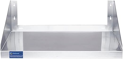 Premium Quality Stainless Steel Wall Shelf with Side Guards | Commercial Metal Shelving | | NSF Certified | (24" Long x 12" Deep)