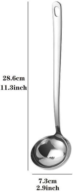 Large Soup Ladle 2 Pack 304 Stainless Steel Spoon Kitchen Serving Sauce Server - Silver