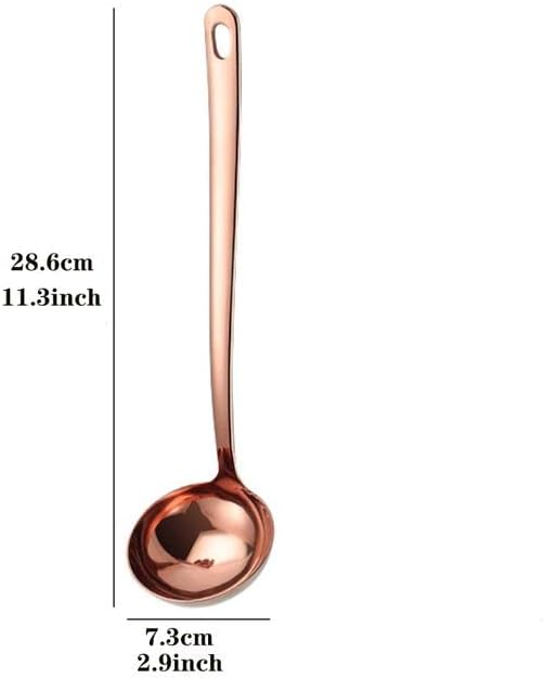 2-Pack Soup Ladle 2.9 Inches Large Bowl 304 Stainless Steel Spoon Kitchen Serving - Rosegold