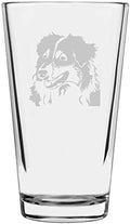 Australian Shepherd Custom Personalized Dog Themed Etched All Purpose 16oz Pint Glass