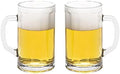 Vikko Beer Mug, Set of 2 Glass Beer Mugs, 13.5 Ounce, Dishwasher Safe Durable Drinking Glass for Craft Brews, Beer or Water