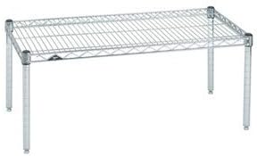 Omega Products Corporation 18" Deep x 18" Wide x 14" High Chrome Stationary Dunnage Rack
