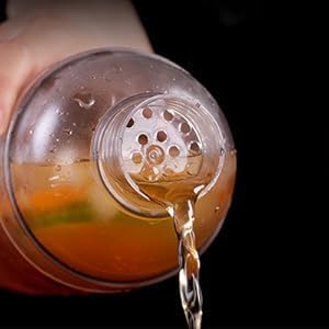 Homestia 2Pcs Plastic Cocktail Shaker with Double Jigger Set, 33oz/1000cc Clear Plastic Bottle Boba Tea Shaker Cup with Scales, Transparent Hand Drink Mixer Cocktail Measuring Cup for Bar Tools