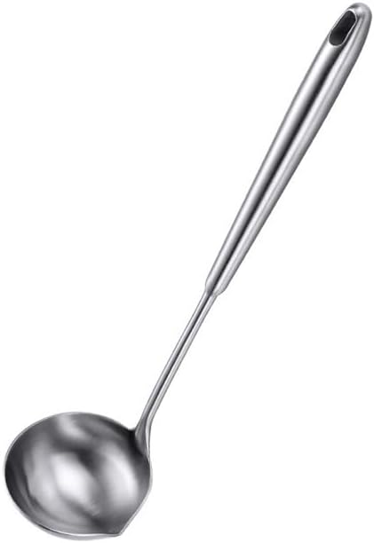 Small Ladle with Pour Spout SUS 304 Stainless Steel 9.6-inch handle Matte Ladle, Dishwasher Safe (1 Pack)