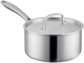 SS3 Series 3.5 Qt Tri-Ply Stainless Steel Sauce Pan with Cover, Silver, Induction Ready, NSF Listed, Riveted Handle, 8 Inch Diameter