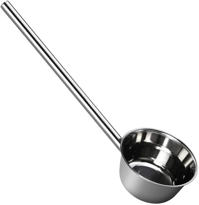 Vaguelly 1pc 58cm Long Handle Water Ladle, Stainless Steel Garden Watering Dipper Large Water Ladle Soup Spoon Oil Spoon Kitchen Ladle