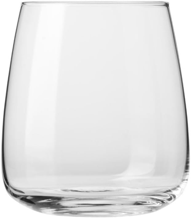 Krosno glasses for water, juices and other beverages | Elegant design | Set of 6 | Capacity 14.2 Fl Oz | Modern collection | Ideal for the home, restaurant, parties | Dishwasher-safe