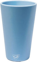 Silipint 16oz Silicone Pint Glass – Unbreakable BPA-Free Reusable Silicone Drinking Cup – Flexible Dishwasher Microwave & Freezer Safe – Stemless Glass for Water Coffee Smoothies (Sky Blue)