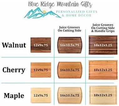 Blue Ridge Mountain Gifts Personalized Laser Engraved Recipe Cutting Board - Wood Cutting Board - Custom Gift for Dad - Great as Wedding Gifts, Christmas Gift, Mother In Law Gifts, Marriage Gifts