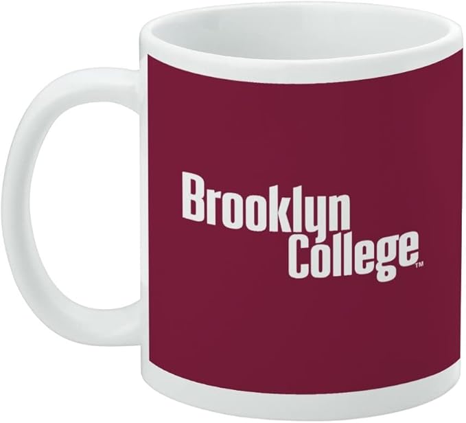 Brooklyn College Bulldogs Logo Ceramic Coffee Mug, Novelty Gift Mugs for Coffee, Tea and Hot Drinks, 11oz, White