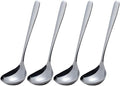 Small Ladles,Sauce,Gravy Soup Spoons Ladles,4 Pack SUS 304 Non-magnetic Stainless Steel 8'' (Color:Silver).