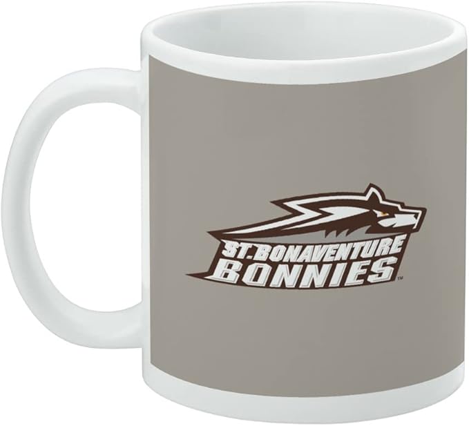 St. Bonaventure University Bonnies Logo Ceramic Coffee Mug, Novelty Gift Mugs for Coffee, Tea and Hot Drinks, 11oz, White