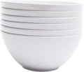 Melamine Cereal Bowls - 28oz White Melamine Bowls,6Pcs Soup Bowls Set for Kitchen,Unbreakable,Dishwasher Safe