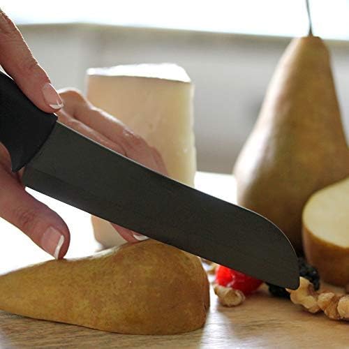 Miracle Blade IV World Class Professional Series Black 7-piece Ceramic Kitchen Knife Set - Sharpest Knives - Maintain Precision Cut: Never Dulls & Won't Rust or Stain