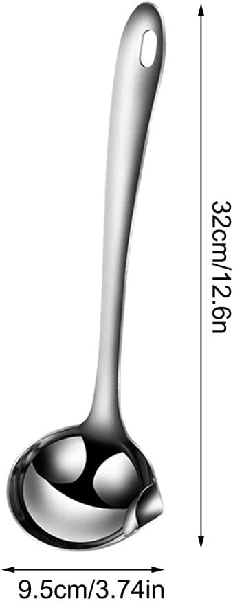Oil Separating Stainless Steel Soup Ladle/Grease Trap Long Spoon/Fat Separator Serving Spoon/Healthy Lifestyle/Kitchen Accessory
