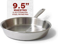 Beka Maestro Frying Pan Skillet - Stainless Steel Pan for Stainless Steel Cookware Set 5-Ply Construction, Oven Safe, Nonstick Frying Pan, Lead & Cadmium Free, Non Toxic Cookware - 9.5 Inch