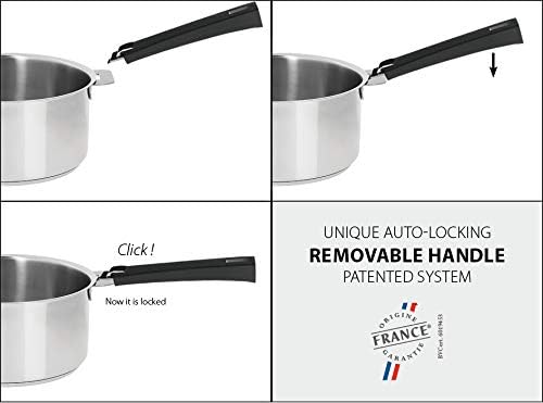 Cristel Casteline C16QMPKP Saucepan, 2 quart, Silver