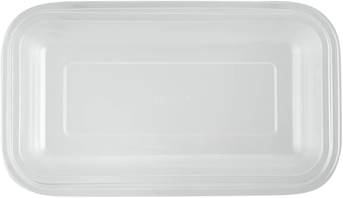 TRAYS ONLY: Futura 15.2 Ounce Trays For Containers, 100 Microwavable Trays For 24, 34, And 44 Ounce Containers - Containers Sold Separately, 1 Compartment, Clear Plastic Food Trays - Restaurantware