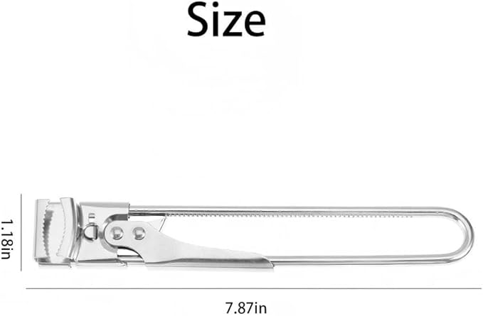 Adjustable Stainless Steel Jar Opener for Weak Hands, Easy Grip Lid Gripper and Bottle Can Opener, Multifunctional Manual Tool for Seniors Kitchen Use (1pcs)