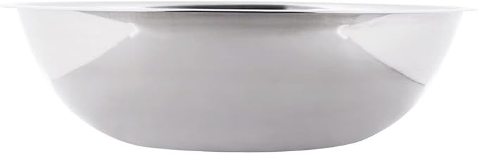 Betolla 16 Quart Stainless Steel Mixing Bowl – Medium Weight Flat Base Prep Bowl with Polished Mirror Finish for Baking, Cooking & Food Prep