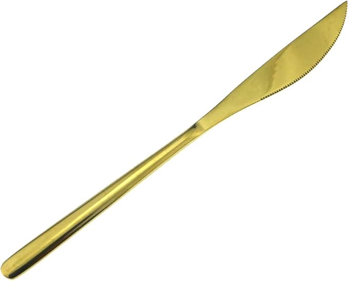 JASHII Mirror Polished Gold 30-Piece SUS304 Stainless Steel Flatware Set,Silverware Set Dinner Knife Fork Spoon Dessert Fork Salad Spoon Service for 6