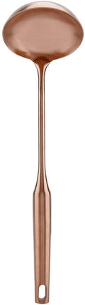 Soup Ladle, Stainless Steel Cooking Utensil Big Soup Spoon Kitchen Spatula Turner Cooking Tool Comfortable Grip (Rose Gold Soup Ladle)