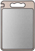 Titanium Cutting Board 2 In 1 Double Sided Pure Titanium And Wheat Straw PP With Juice Grooves, Grinding Area And Knife Sharpener Cutting Boards For Kitchen 16.5 Inches X 11.8 Inches