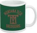 Montana Tech of the University of Montana Orediggers Logo Ceramic Coffee Mug, Novelty Gift Mugs for Coffee, Tea and Hot Drinks, 11oz, White