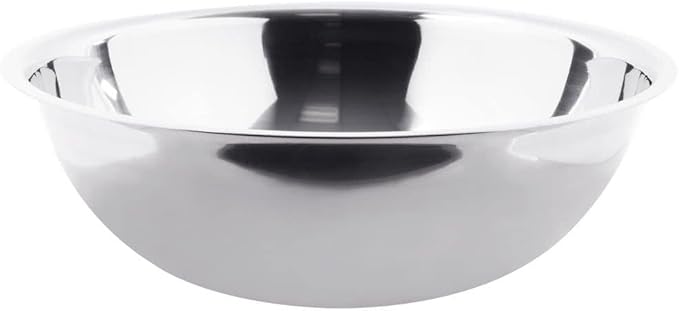 Betolla 30 Quart Stainless Steel Mixing Bowl – Medium Weight Flat Base Prep Bowl with Polished Mirror Finish for Baking, Cooking & Food Prep