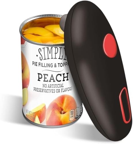 Electric Can Opener, One-Touch Handheld Design, Smooth Edge Kitchen Tool for Seniors with Arthritis - Safe and Easy to Use