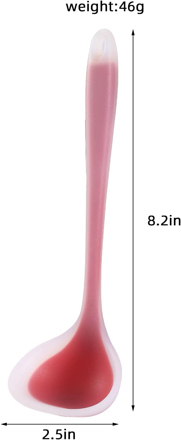 Silicone Small Silicone Ladles, Mini Gravy Ladles, Heat-resistant Sauce ladles for serving or cooking, BPA Free